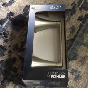 Kohler Lilyfield brush nickel toilet paper holder